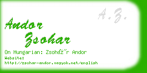 andor zsohar business card